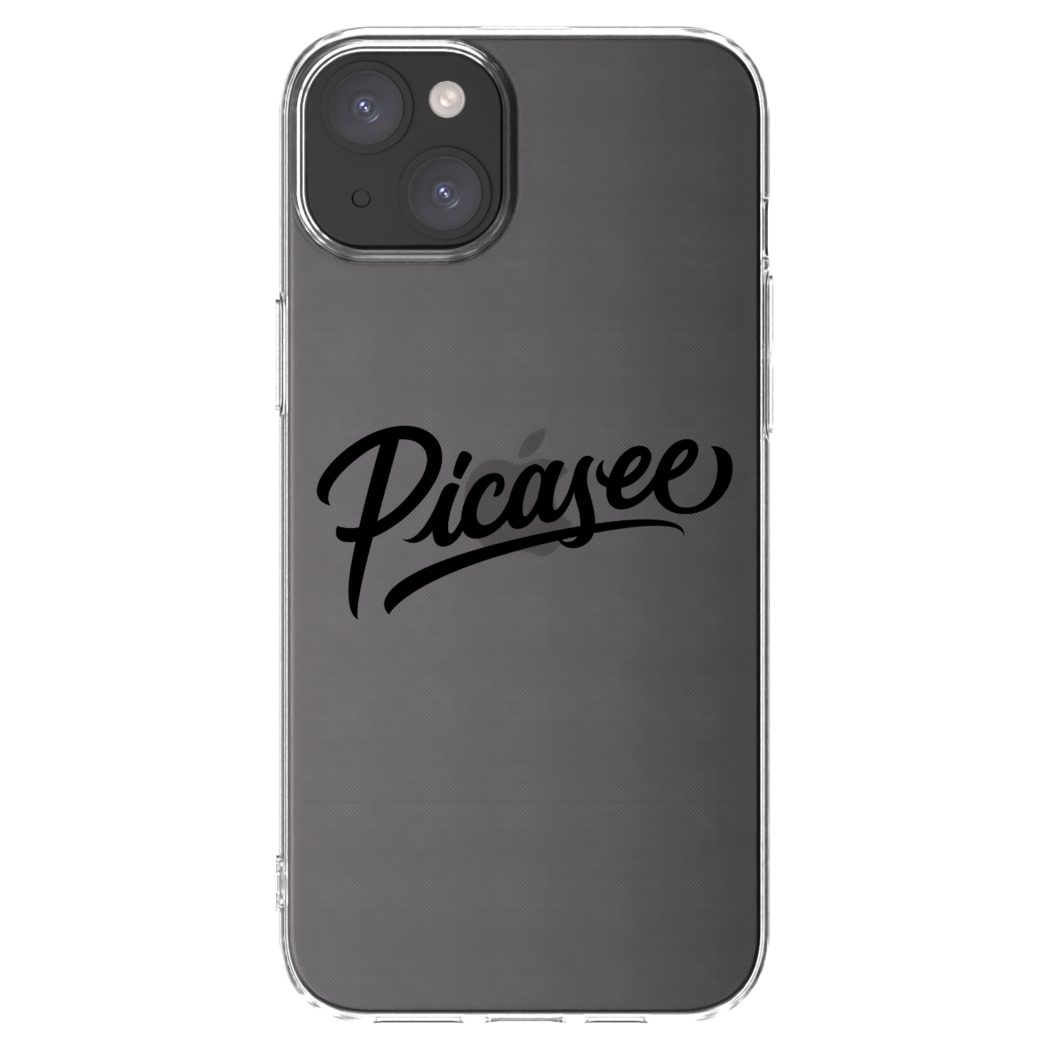 Picasee átlátszó szilikon tok az alábbi mobiltelefonokra Apple iPhone 15 Plus - Picasee - old logo - black