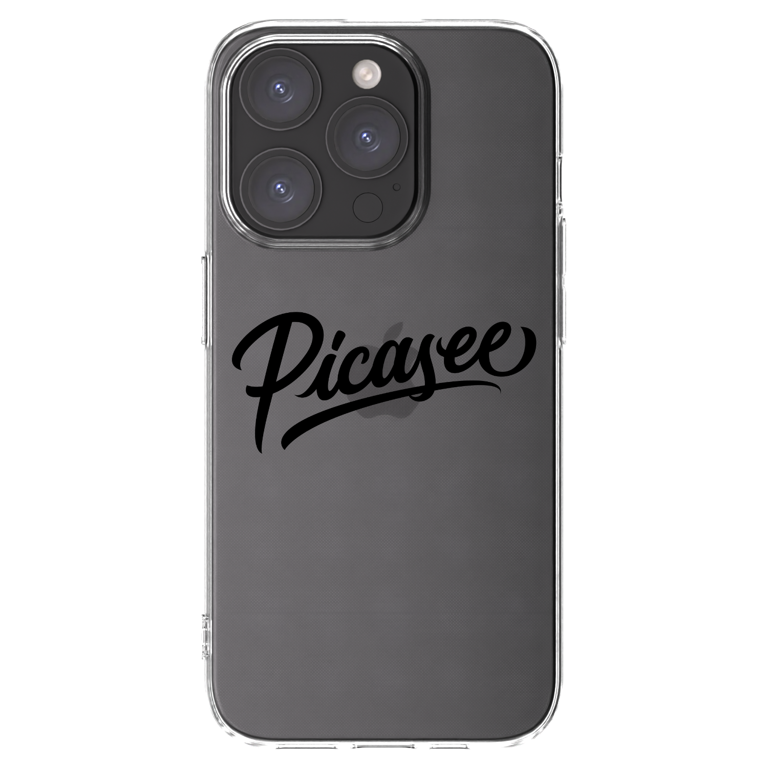 Picasee átlátszó szilikon tok az alábbi mobiltelefonokra Apple iPhone 15 Pro - Picasee - old logo - black