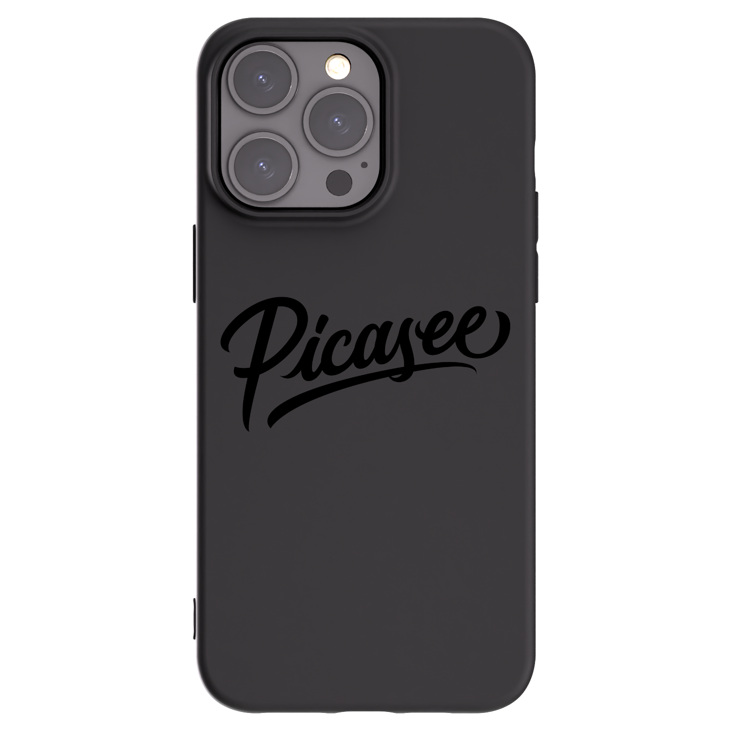 Picasee fekete szilikon tok az alábbi mobiltelefonokra Apple iPhone 15 Pro Max - Picasee - old logo - black