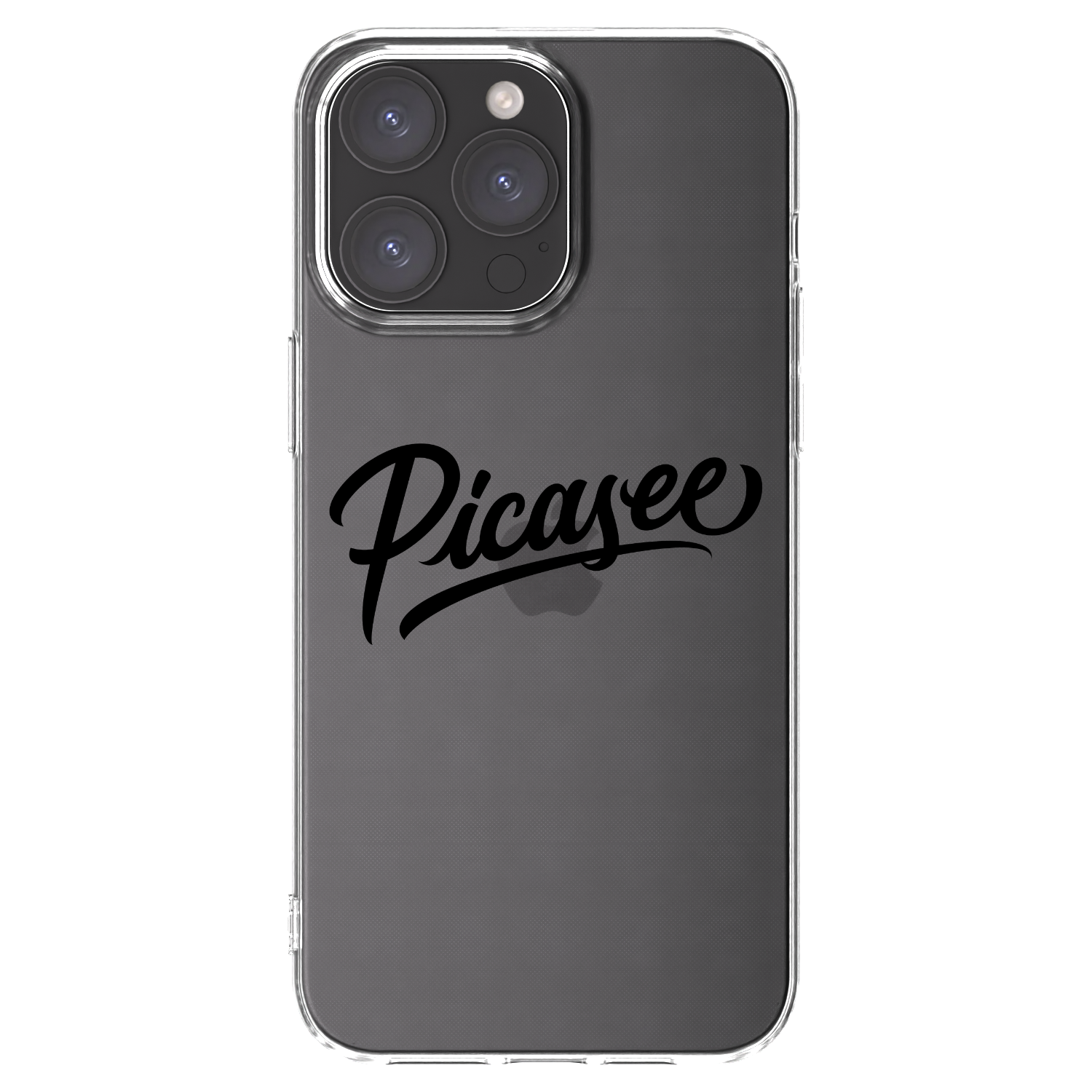 Picasee átlátszó szilikon tok az alábbi mobiltelefonokra Apple iPhone 15 Pro Max - Picasee - old logo - black