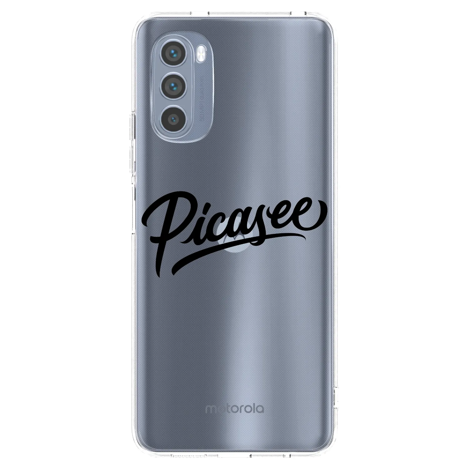 Picasee átlátszó szilikon tok az alábbi mobiltelefonokra Motorola Moto G62 - Picasee - old logo - black