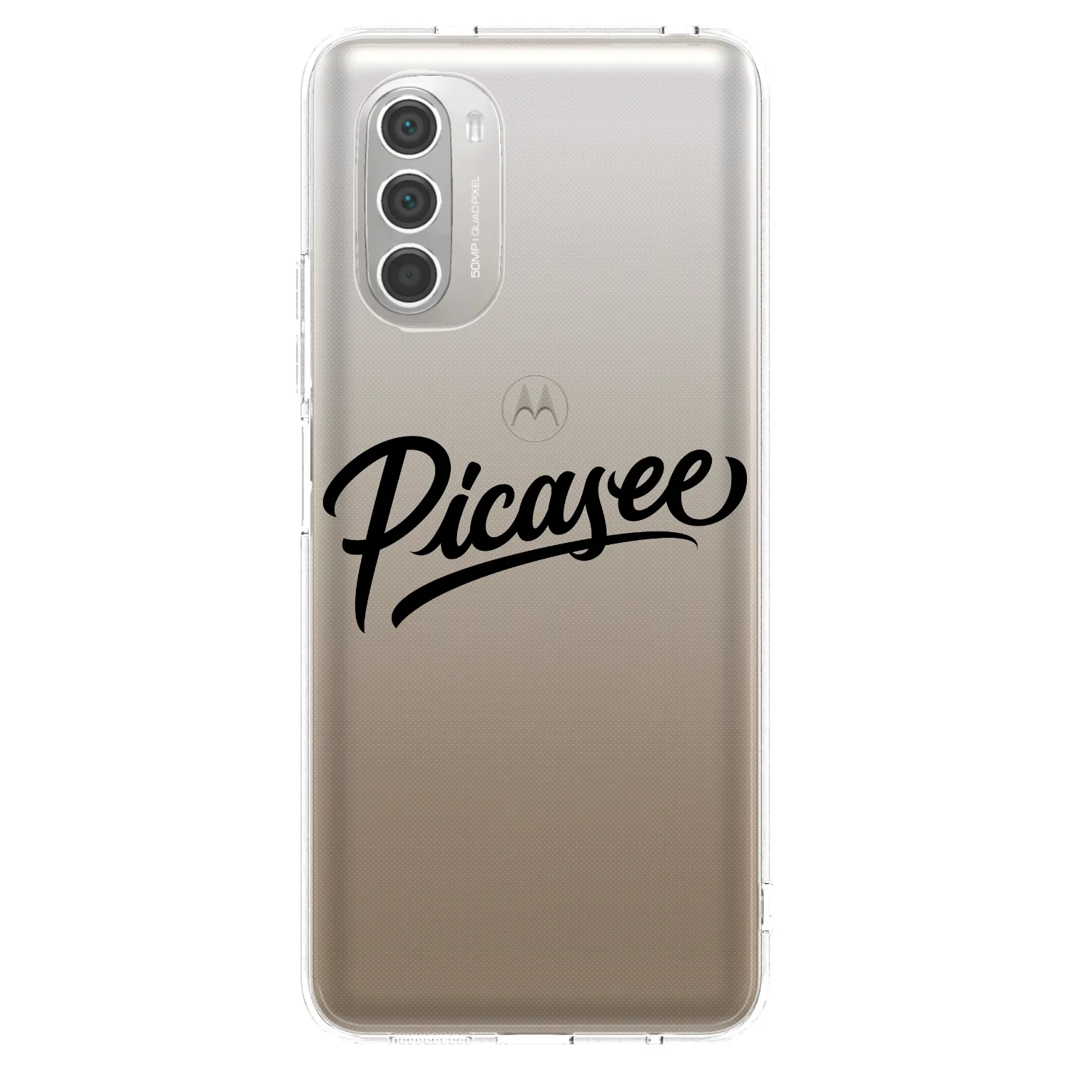 Picasee átlátszó szilikon tok az alábbi mobiltelefonokra Motorola Moto G51 - Picasee - old logo - black