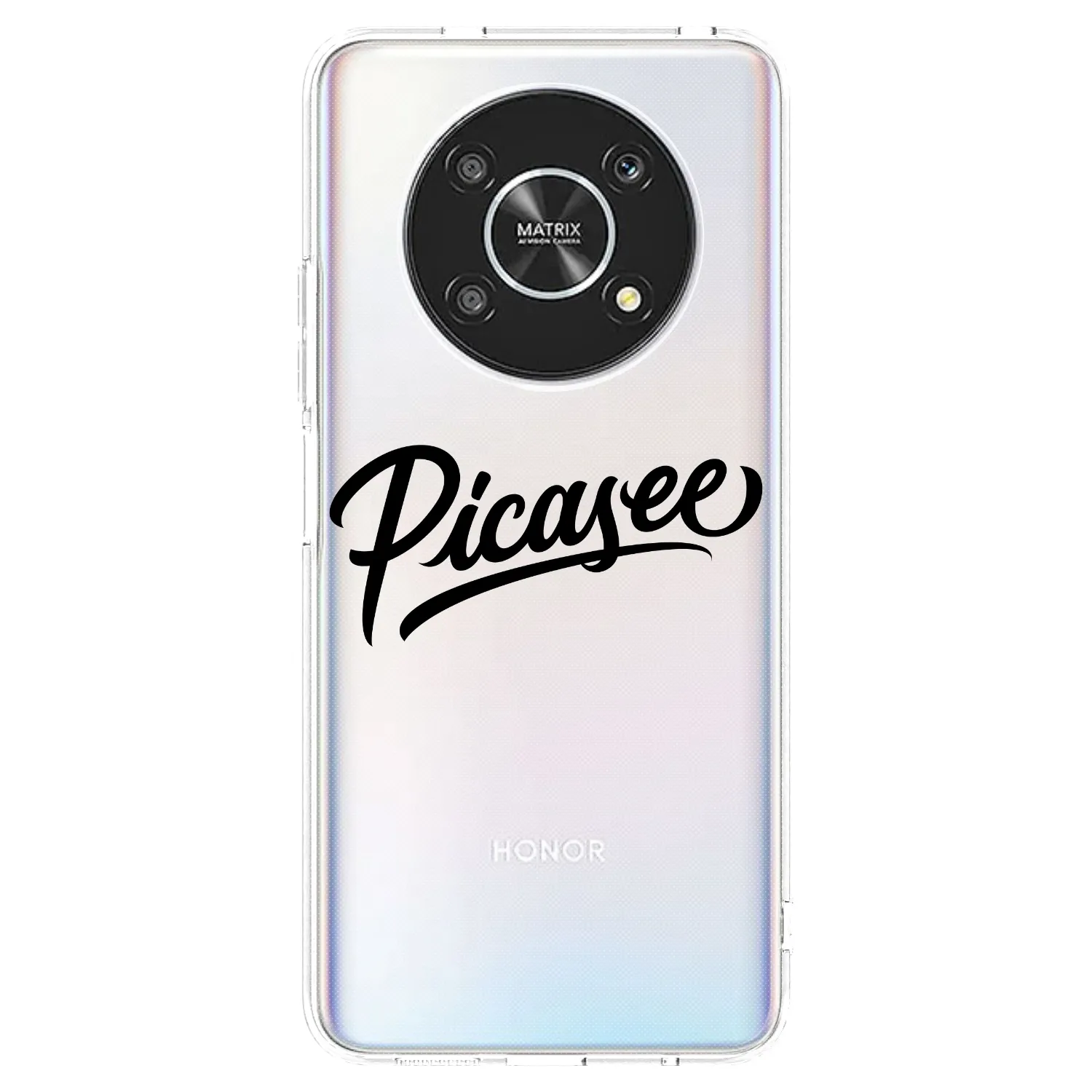 Picasee átlátszó szilikon tok az alábbi mobiltelefonokra Honor Magic4 Lite 5G - Picasee - old logo - black