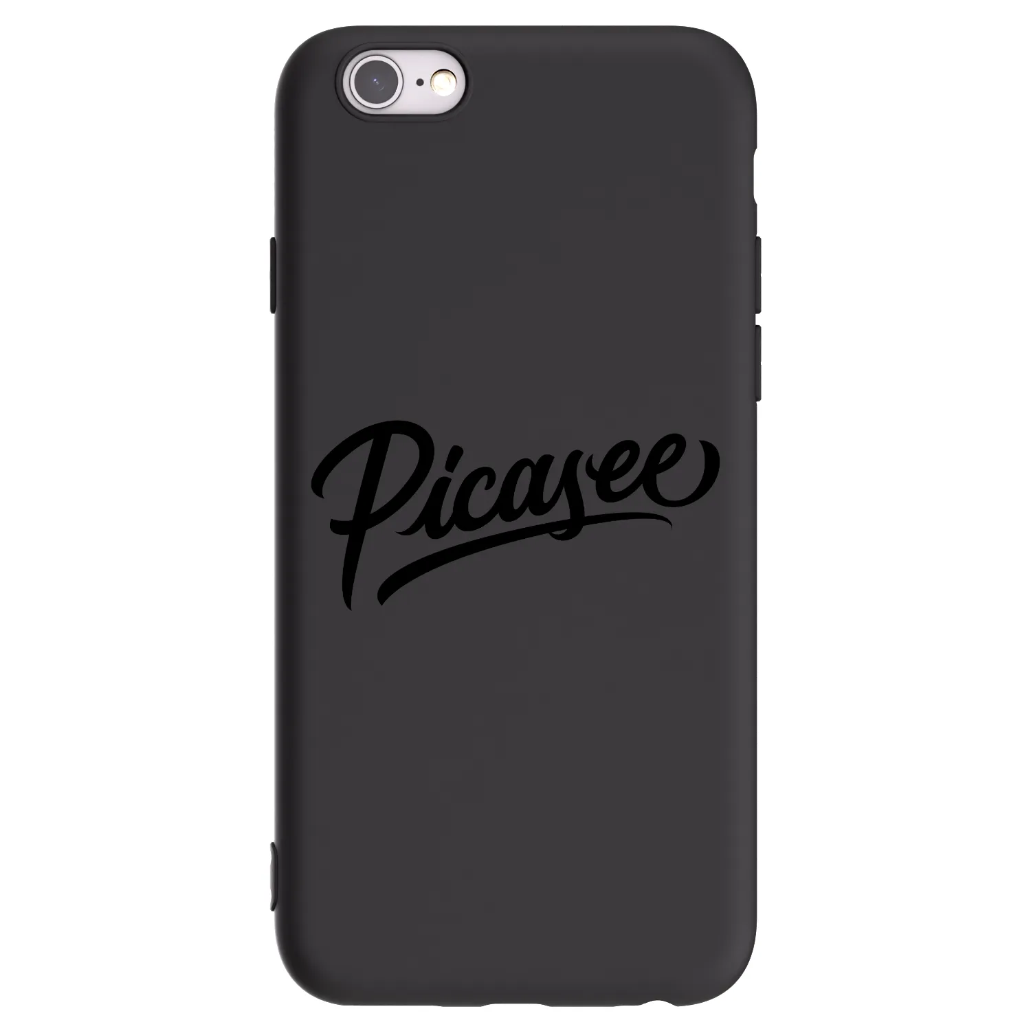 Picasee fekete szilikon tok az alábbi mobiltelefonokra Apple iPhone 6/6S - Picasee - old logo - black