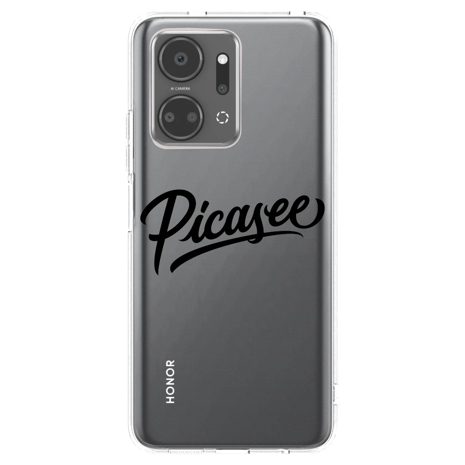Picasee átlátszó szilikon tok az alábbi mobiltelefonokra Honor X7a - Picasee - old logo - black