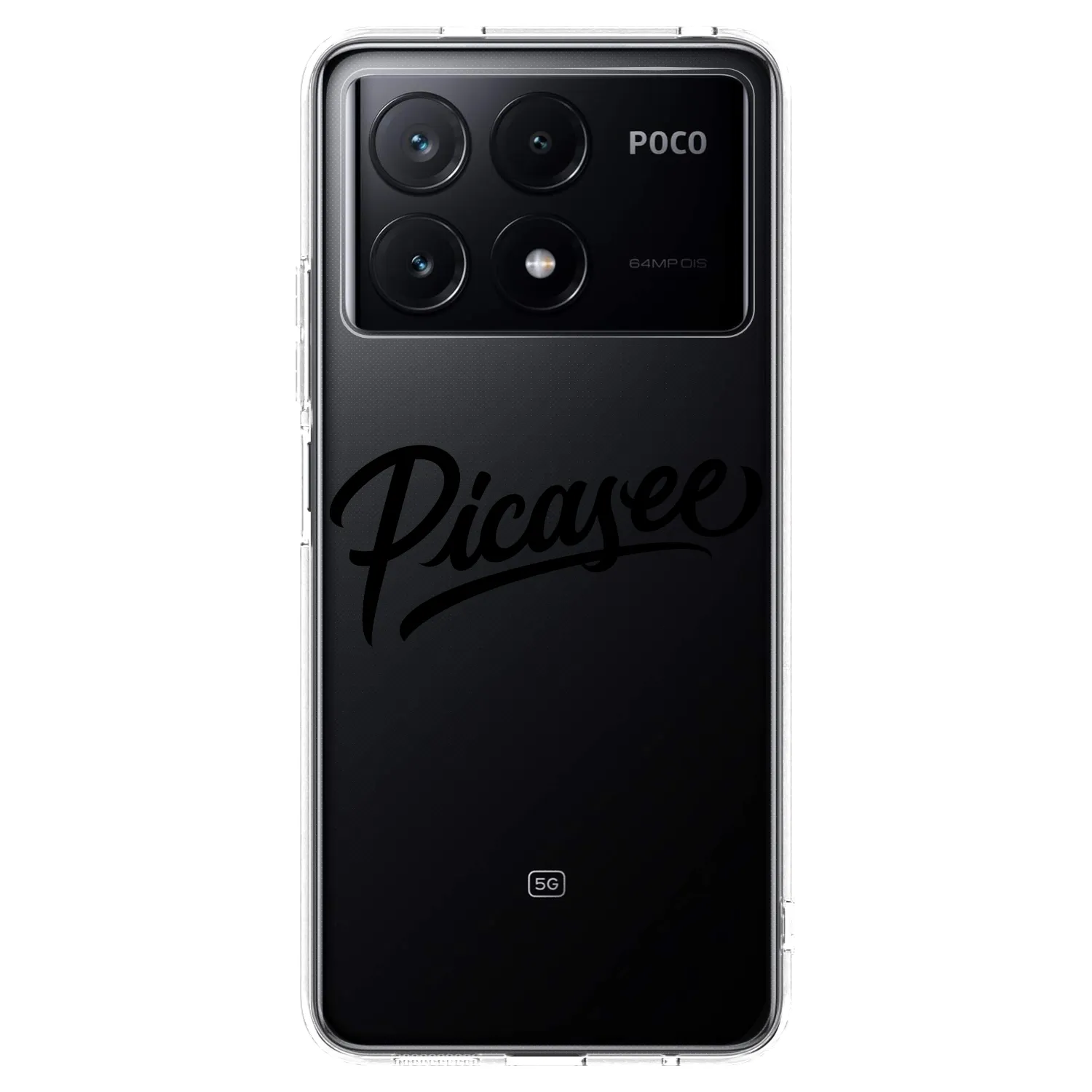 Picasee átlátszó szilikon tok az alábbi mobiltelefonokra Xiaomi Poco X6 Pro - Picasee - old logo - black