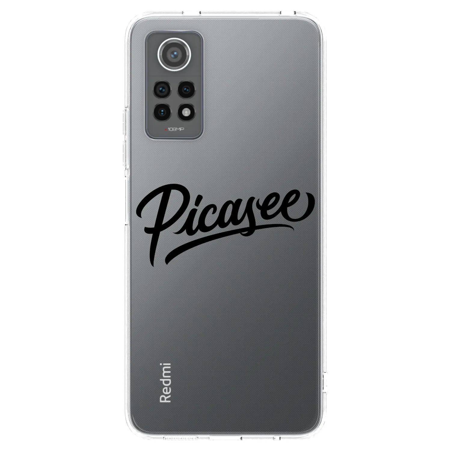 Picasee átlátszó szilikon tok az alábbi mobiltelefonokra Xiaomi Redmi Note 12 Pro 4G - Picasee - old logo - black