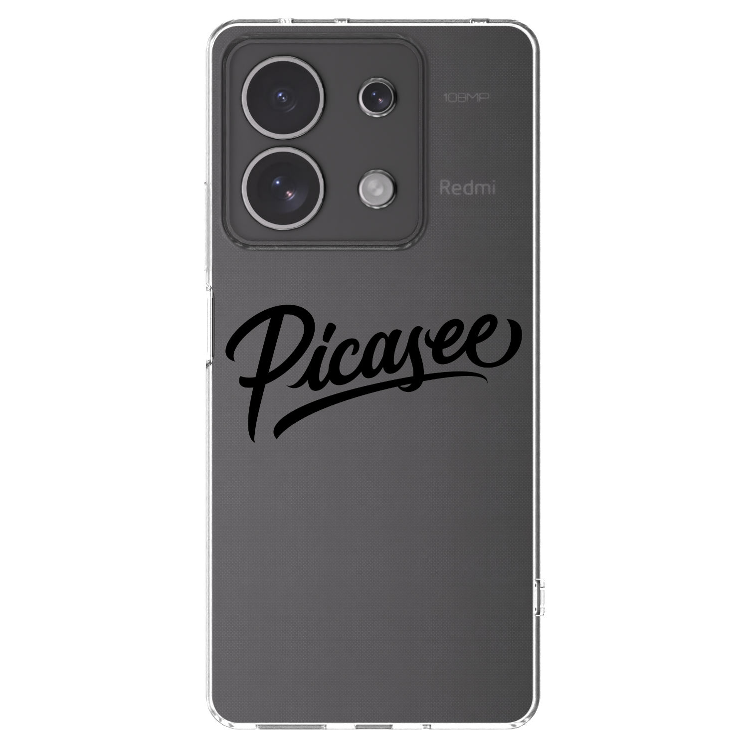 Picasee átlátszó szilikon tok az alábbi mobiltelefonokra Xiaomi Redmi Note 13 4G - Picasee - old logo - black