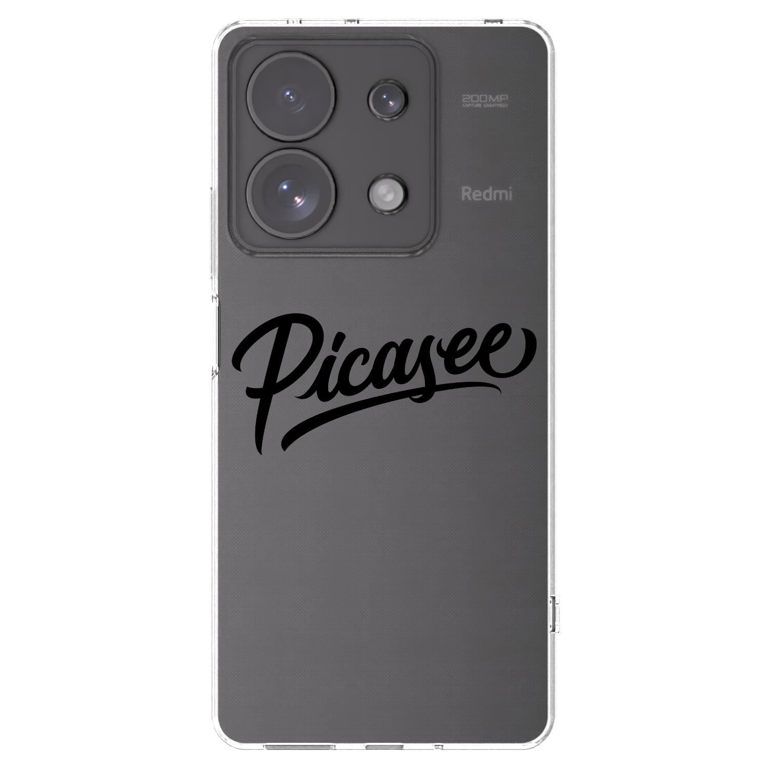Picasee átlátszó szilikon tok az alábbi mobiltelefonokra Xiaomi Redmi Note 13 Pro 4G - Picasee - old logo - black