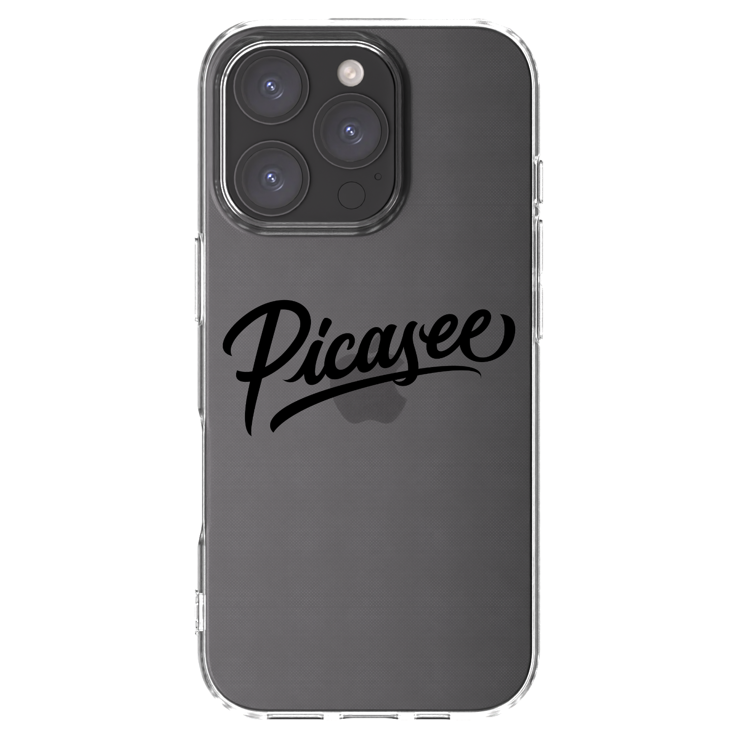 Picasee átlátszó szilikon tok az alábbi mobiltelefonokra Apple iPhone 16 Pro - Picasee - old logo - black