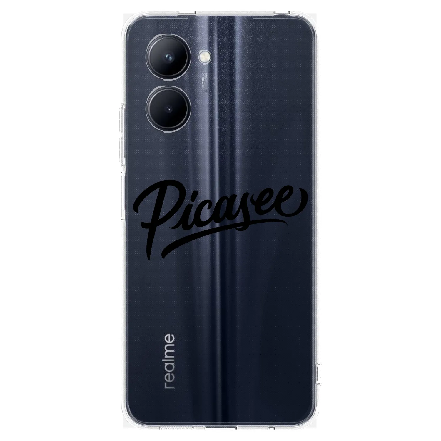 Picasee átlátszó szilikon tok az alábbi mobiltelefonokra Realme C33 (2023) - Picasee - old logo - black
