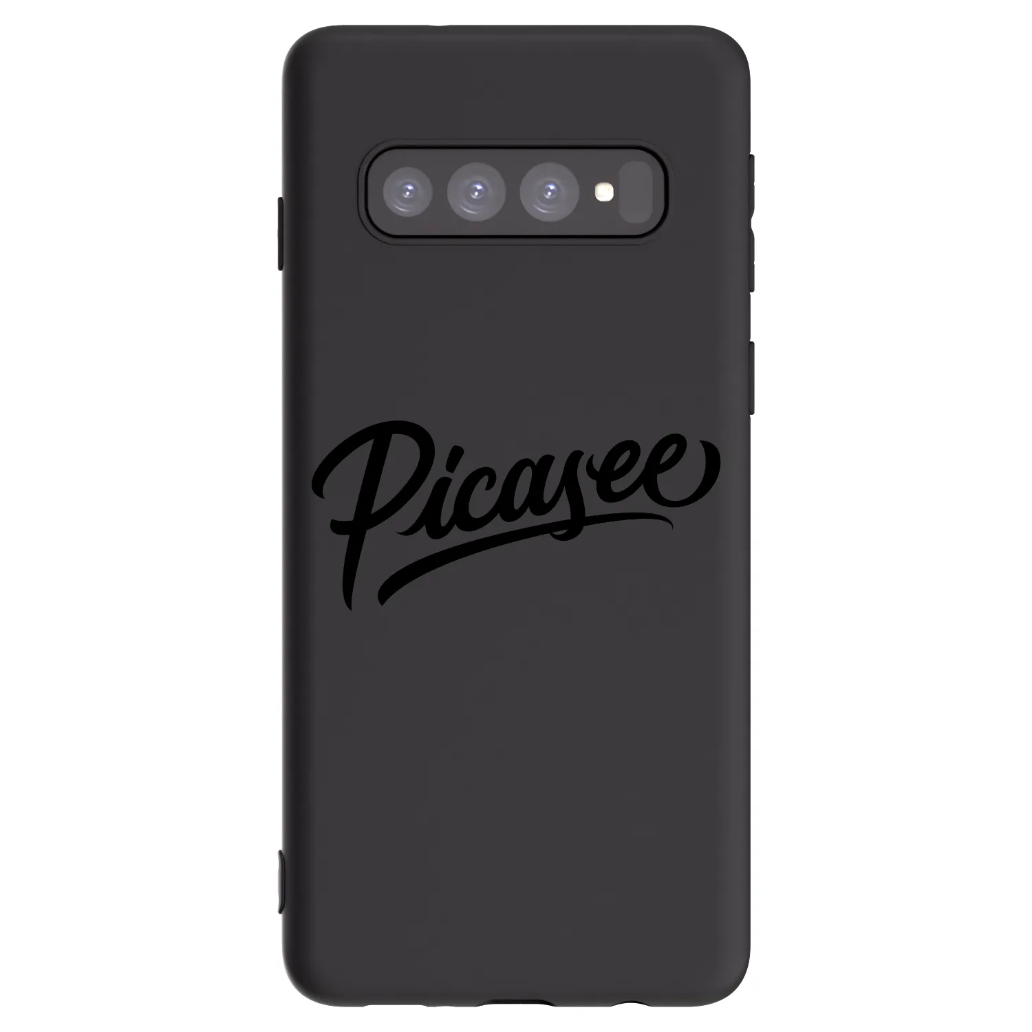 Picasee fekete szilikon tok az alábbi mobiltelefonokra Samsung Galaxy S10 G973 - Picasee - old logo - black