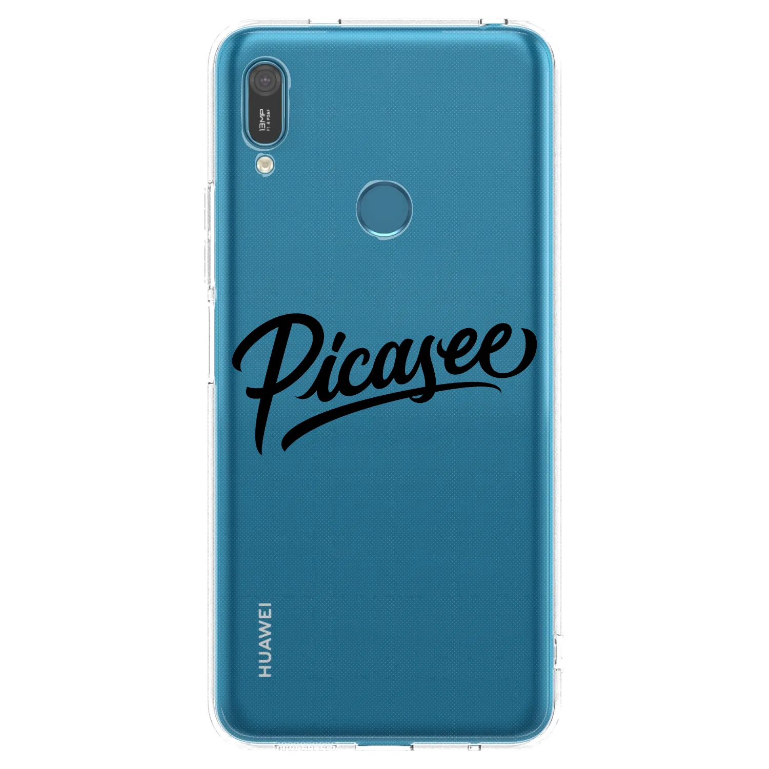 Picasee átlátszó szilikon tok az alábbi mobiltelefonokra Huawei Y7 2019 - Picasee - old logo - black