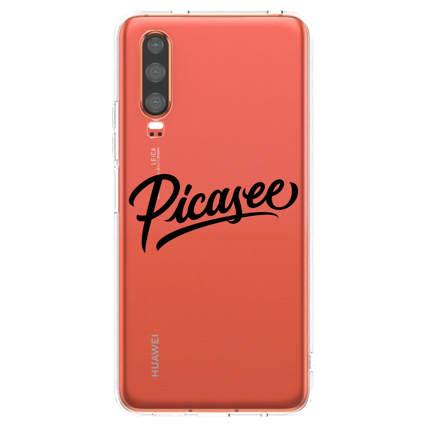 Picasee átlátszó szilikon tok az alábbi mobiltelefonokra Huawei P30 - Picasee - old logo - black