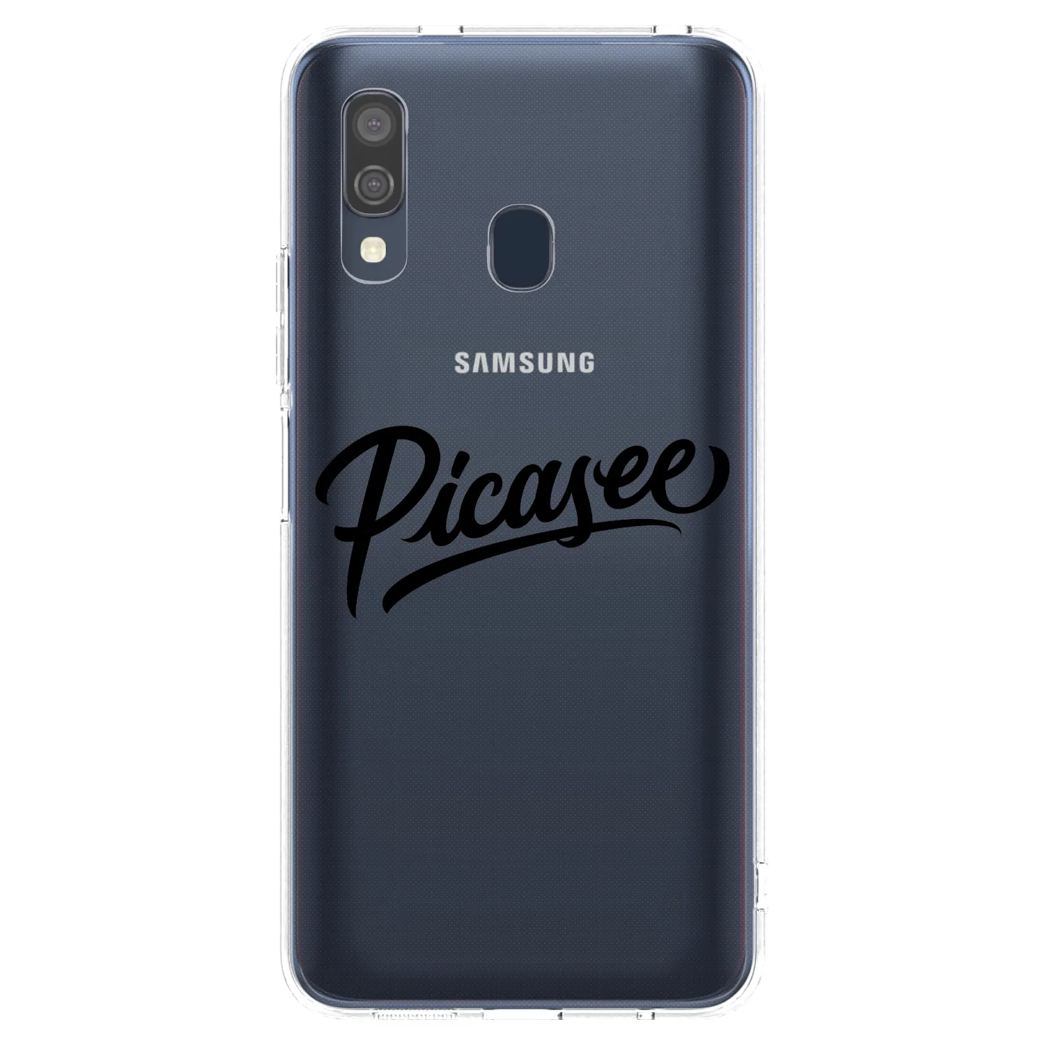 Picasee átlátszó szilikon tok az alábbi mobiltelefonokra Samsung Galaxy A40 A405F - Picasee - old logo - black