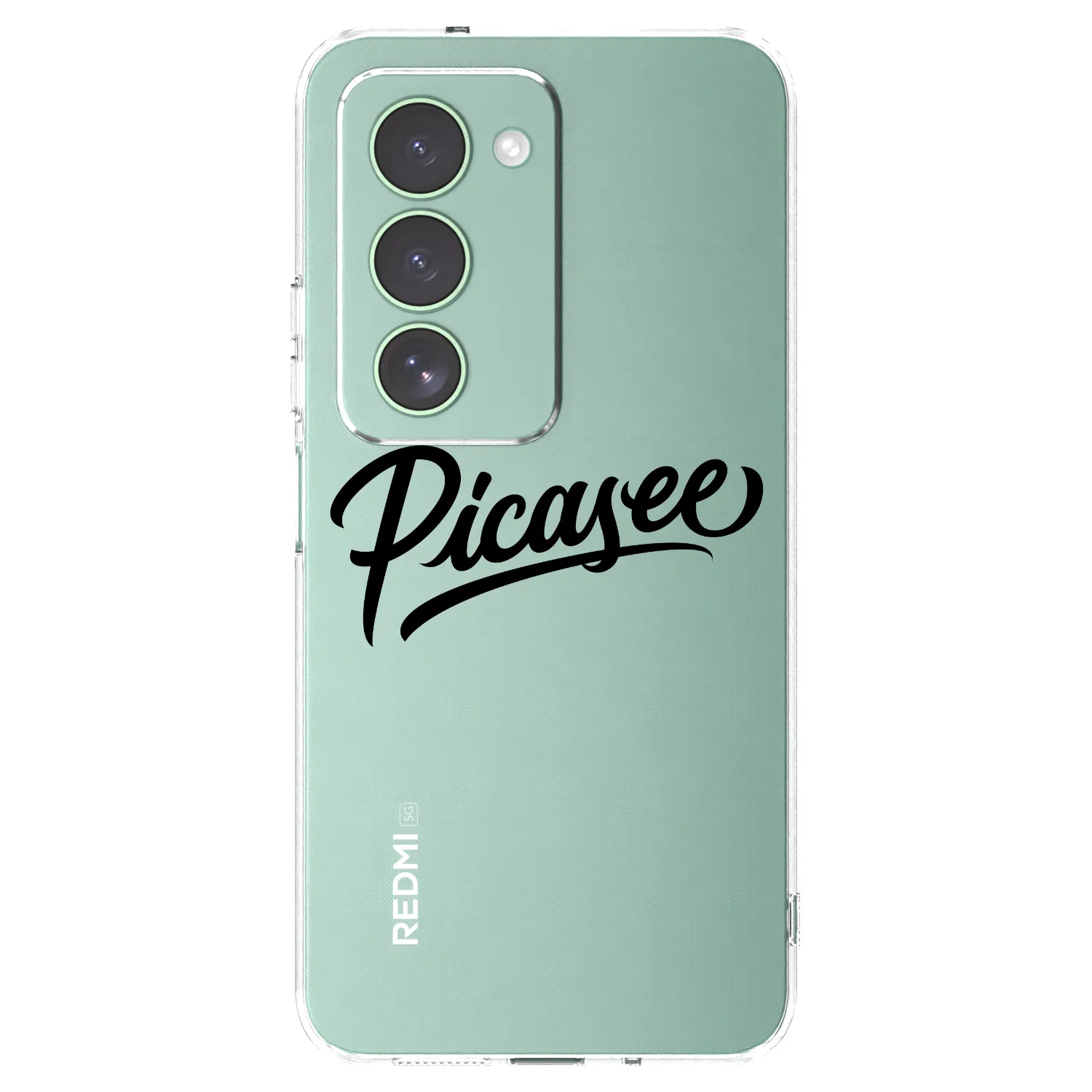 Picasee átlátszó szilikon tok az alábbi mobiltelefonokra Xiaomi Redmi 15 5G - Picasee - old logo - black