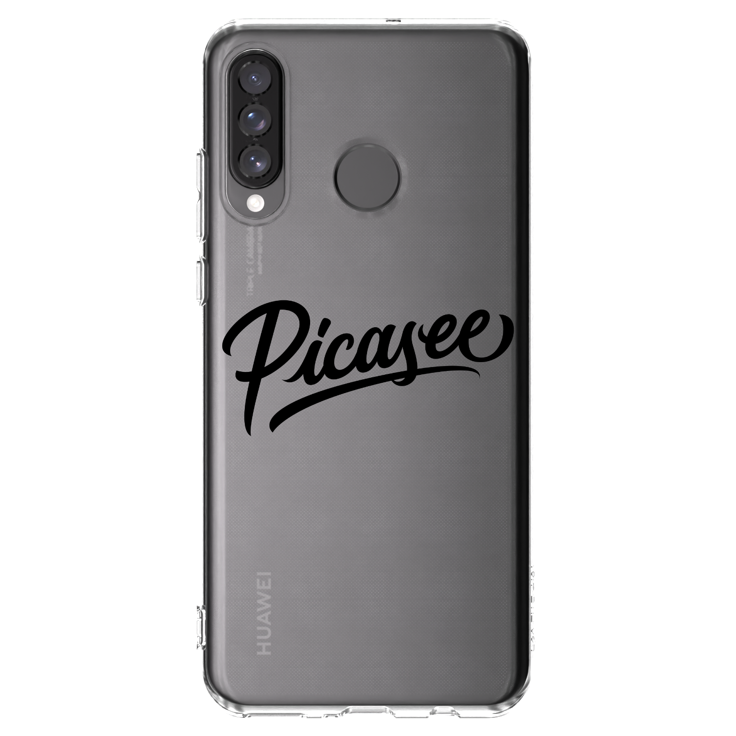 Picasee átlátszó szilikon tok az alábbi mobiltelefonokra Huawei P30 Lite - Picasee - old logo - black