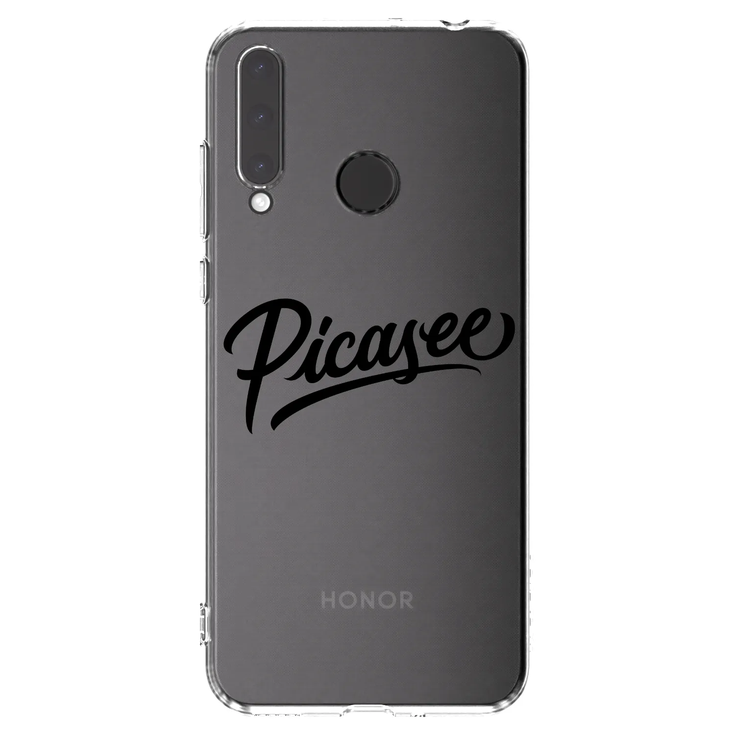 Picasee átlátszó szilikon tok az alábbi mobiltelefonokra Honor 20 Lite - Picasee - old logo - black