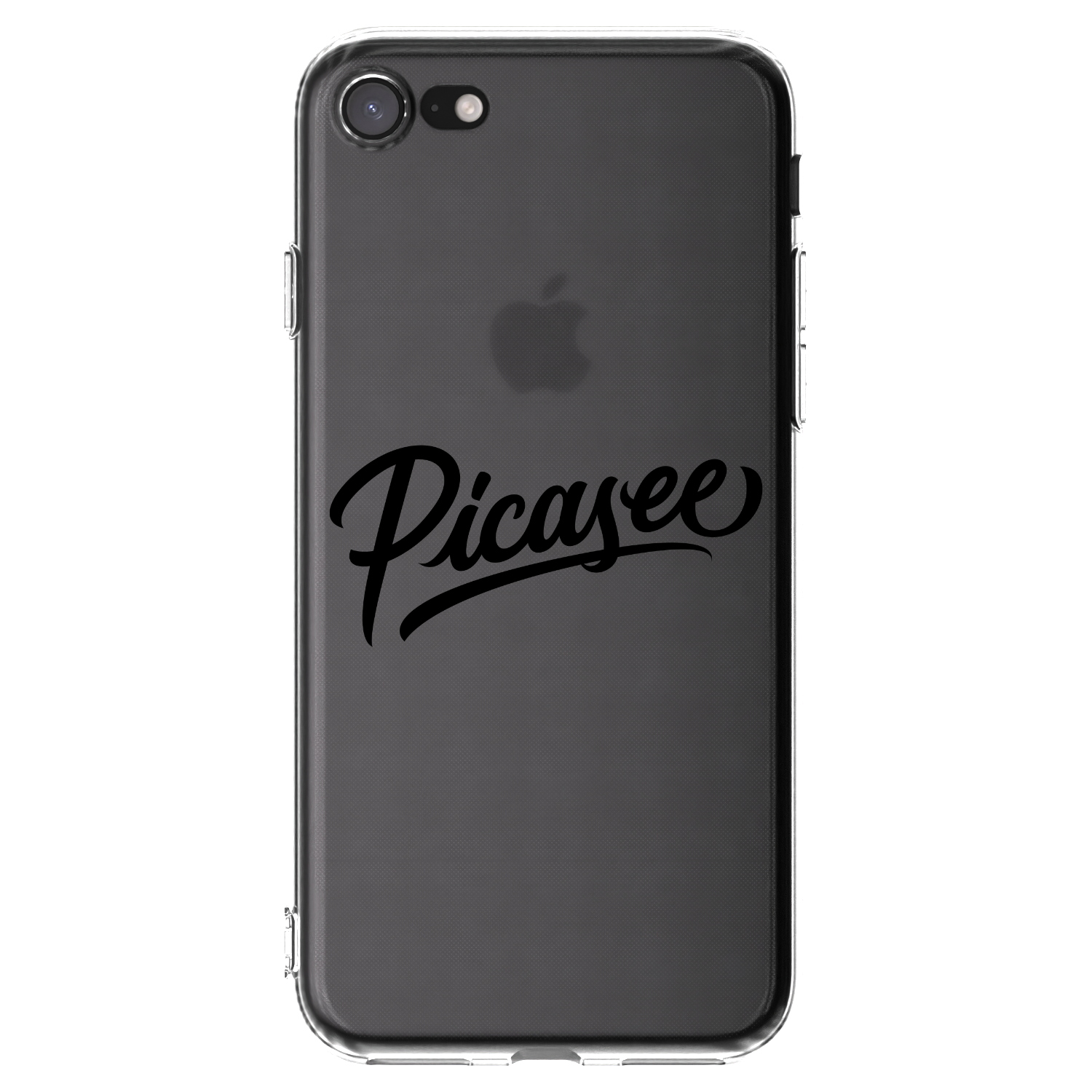 Picasee átlátszó szilikon tok az alábbi mobiltelefonokra Apple iPhone 8 - Picasee - old logo - black