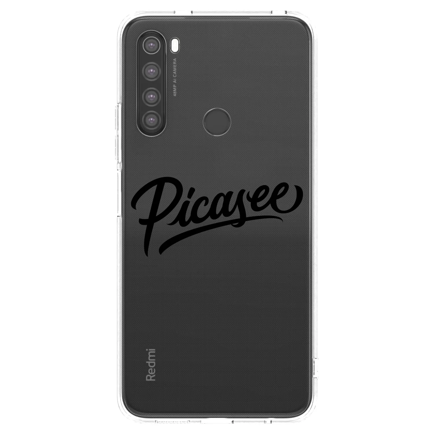 Picasee átlátszó szilikon tok az alábbi mobiltelefonokra Xiaomi Redmi Note 8 - Picasee - old logo - black