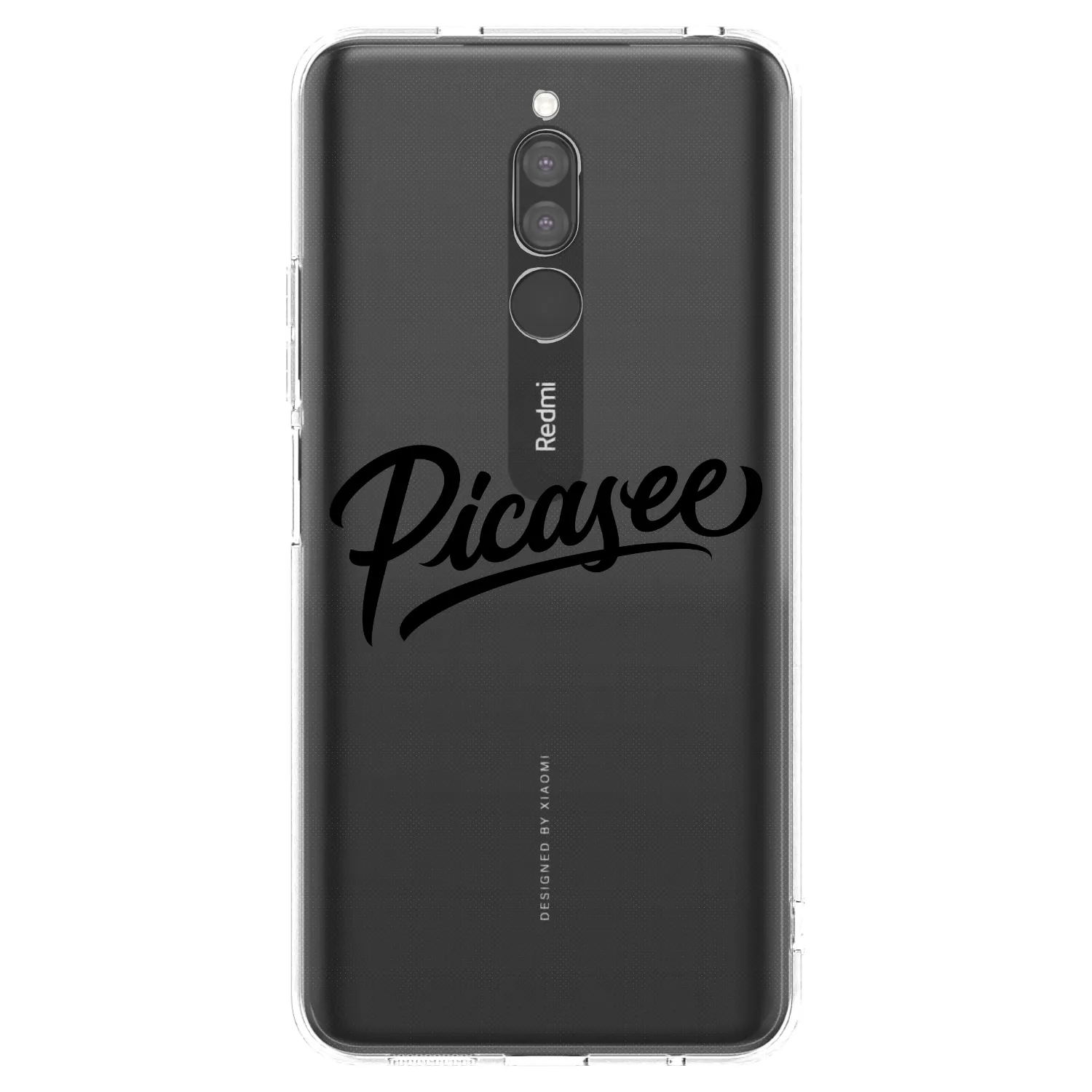 Picasee átlátszó szilikon tok az alábbi mobiltelefonokra Xiaomi Redmi 8 - Picasee - old logo - black