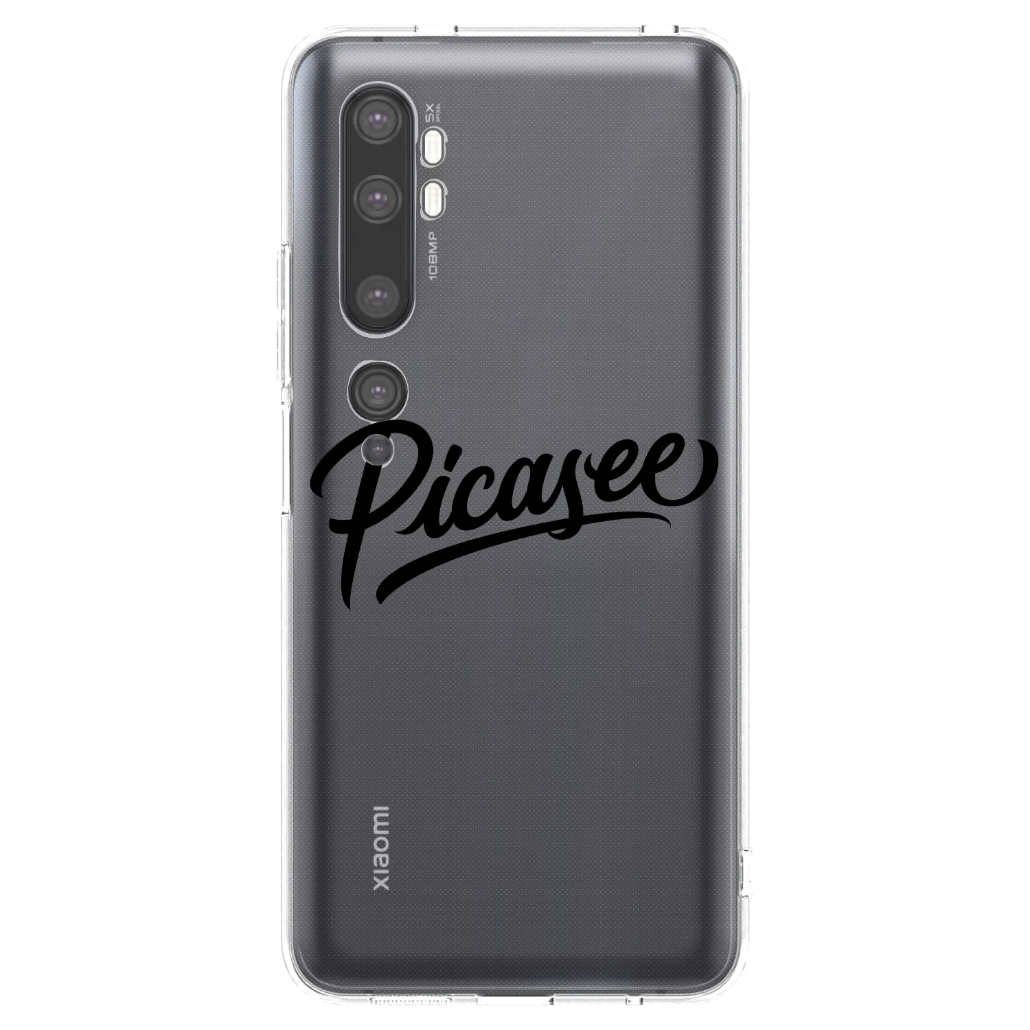 Picasee átlátszó szilikon tok az alábbi mobiltelefonokra Xiaomi Mi Note 10 (Pro) - Picasee - old logo - black