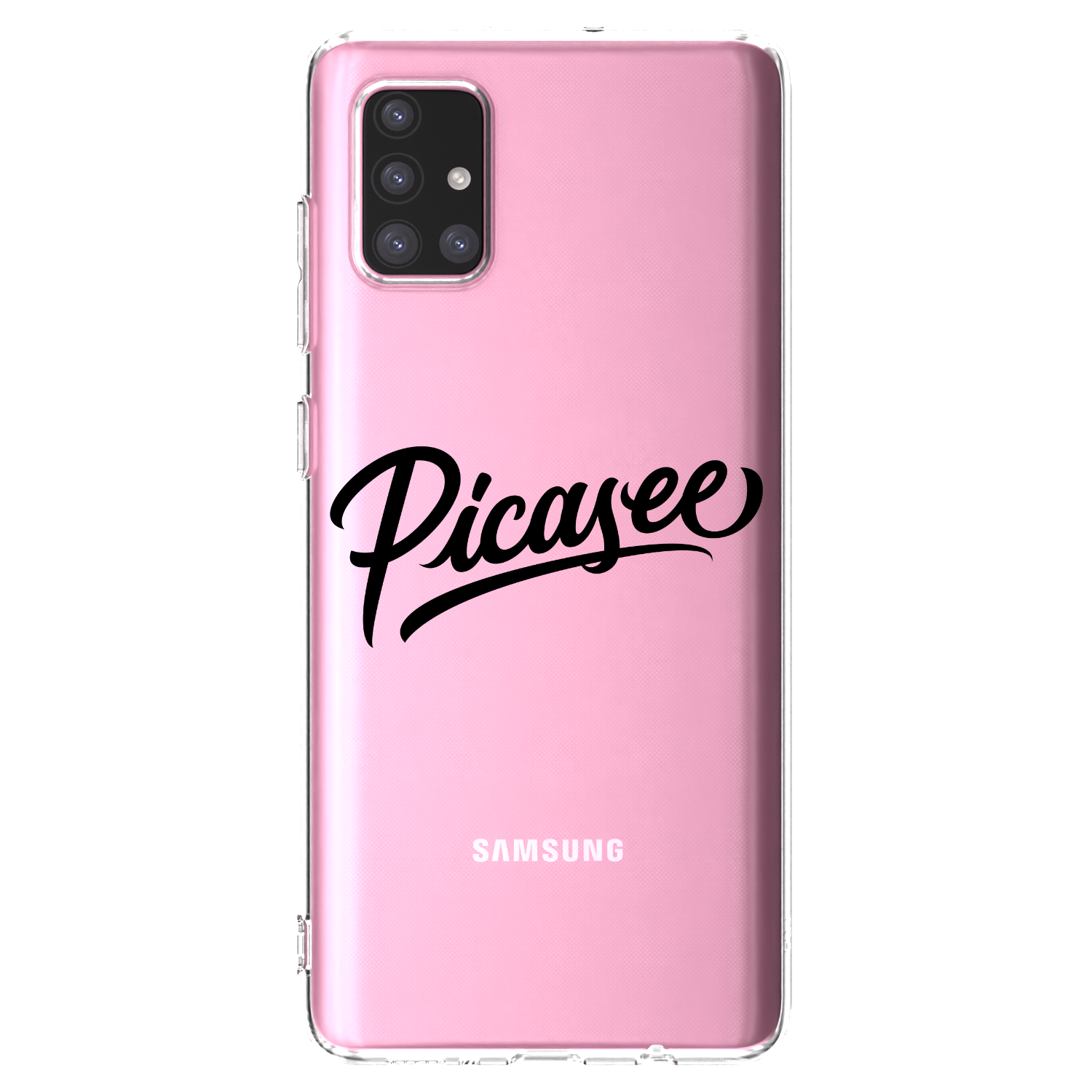 Picasee átlátszó szilikon tok az alábbi mobiltelefonokra Samsung Galaxy A71 A715F - Picasee - old logo - black