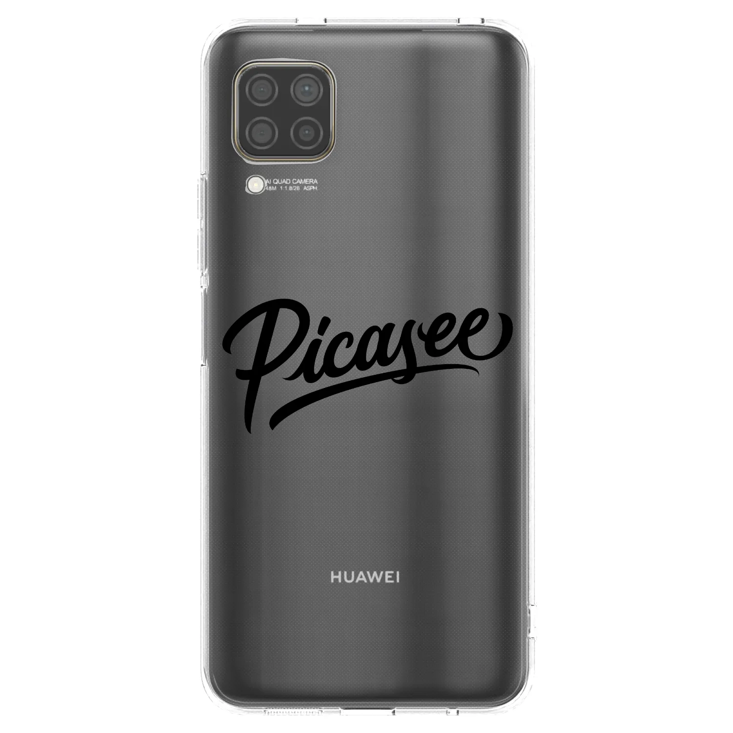 Picasee átlátszó szilikon tok az alábbi mobiltelefonokra Huawei P40 Lite - Picasee - old logo - black