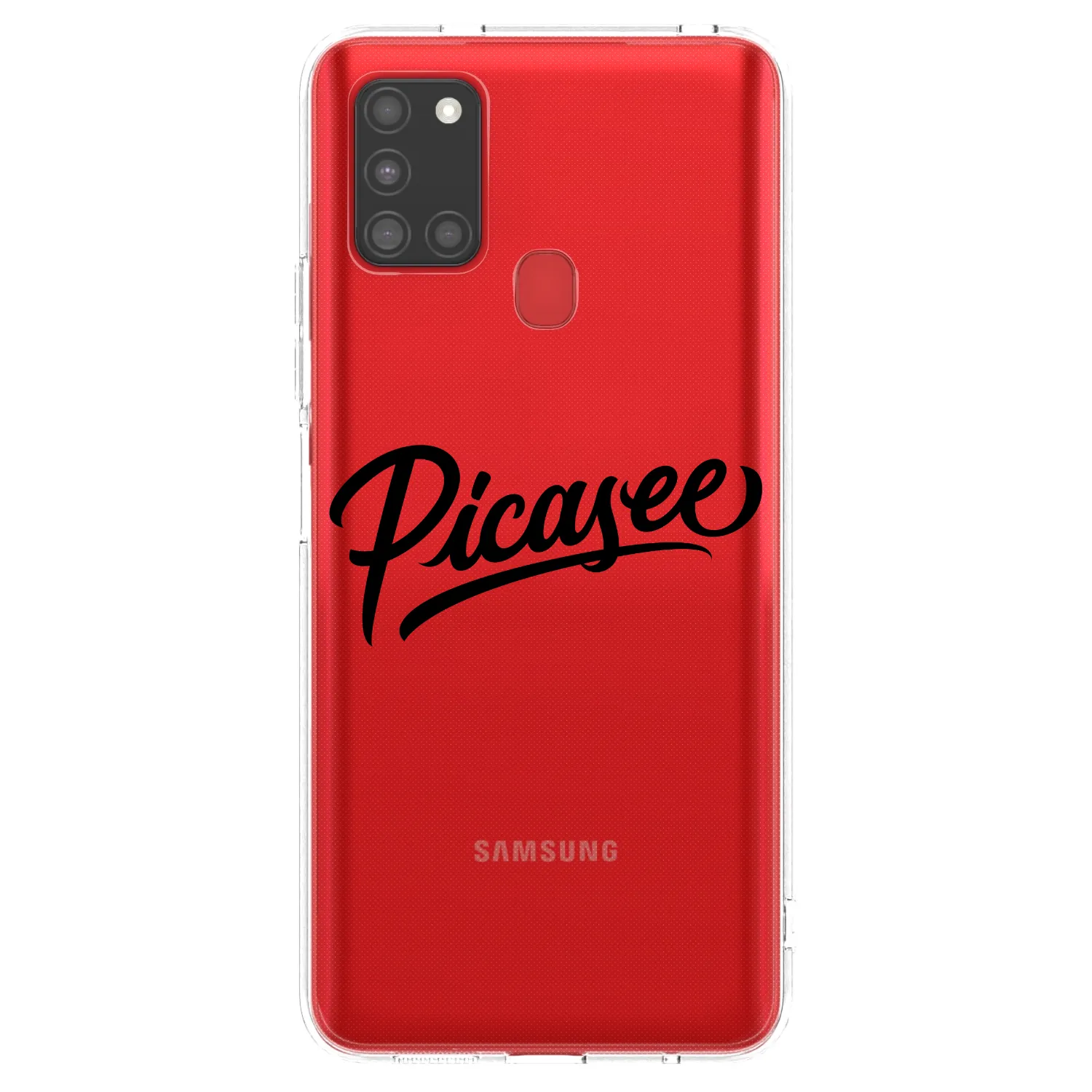 Picasee átlátszó szilikon tok az alábbi mobiltelefonokra Samsung Galaxy A21s - Picasee - old logo - black