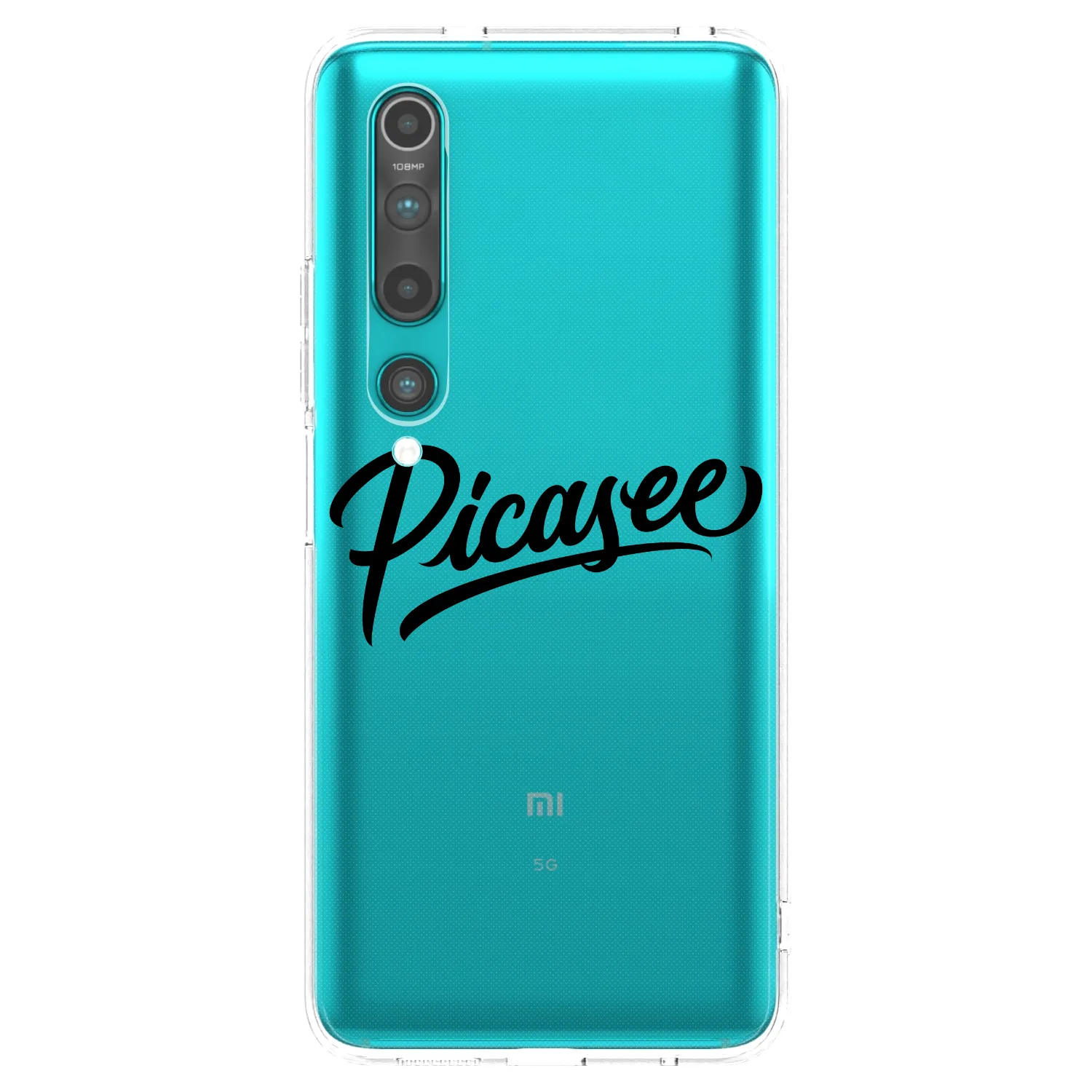 Picasee átlátszó szilikon tok az alábbi mobiltelefonokra Xiaomi Mi 10 - Picasee - old logo - black