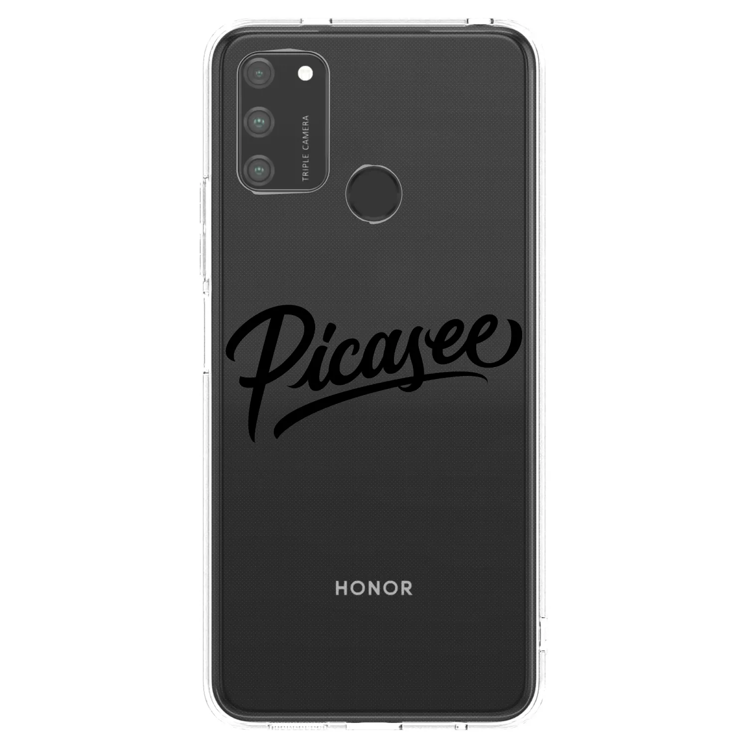 Picasee átlátszó szilikon tok az alábbi mobiltelefonokra Honor 9A - Picasee - old logo - black