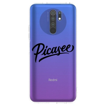 Picasee átlátszó szilikon tok az alábbi mobiltelefonokra Xiaomi Redmi 9 - Picasee - old logo - black