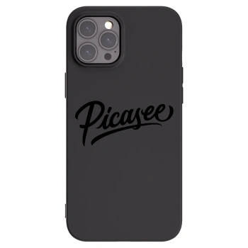 Picasee fekete szilikon tok az alábbi mobiltelefonokra Apple iPhone 12 Pro Max - Picasee - old logo - black
