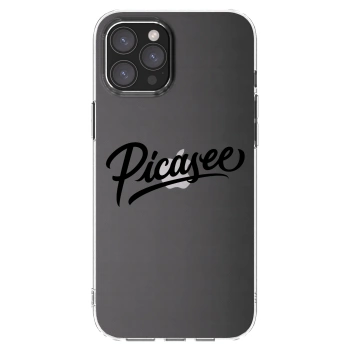 Picasee átlátszó szilikon tok az alábbi mobiltelefonokra Apple iPhone 12 Pro Max - Picasee - old logo - black