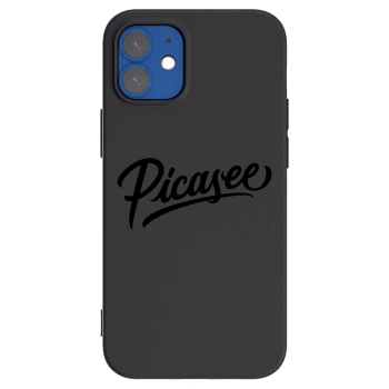 Picasee fekete szilikon tok az alábbi mobiltelefonokra Apple iPhone 12 mini - Picasee - old logo - black