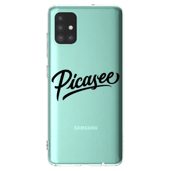 Picasee átlátszó szilikon tok az alábbi mobiltelefonokra Samsung Galaxy M51 M515F - Picasee - old logo - black