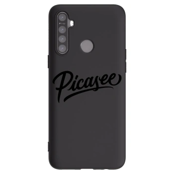 Picasee fekete szilikon tok az alábbi mobiltelefonokra Realme 6i - Picasee - old logo - black