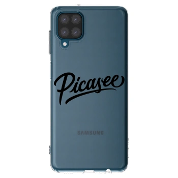 Picasee átlátszó szilikon tok az alábbi mobiltelefonokra Samsung Galaxy A12 A125F - Picasee - old logo - black