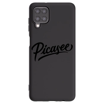 Picasee fekete szilikon tok az alábbi mobiltelefonokra Samsung Galaxy A12 A125F - Picasee - old logo - black