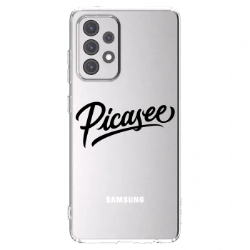 Picasee átlátszó szilikon tok az alábbi mobiltelefonokra Samsung Galaxy A52 5G A525F - Picasee - old logo - black