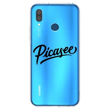 Picasee átlátszó szilikon tok az alábbi mobiltelefonokra Huawei P20 Lite - Picasee - old logo - black