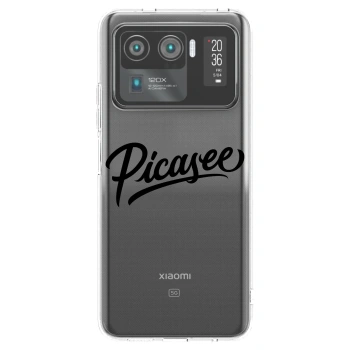 Picasee átlátszó szilikon tok az alábbi mobiltelefonokra Xiaomi Mi 11 Ultra - Picasee - old logo - black