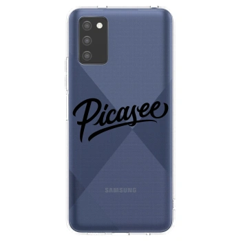 Picasee átlátszó szilikon tok az alábbi mobiltelefonokra Samsung Galaxy A02s A025G - Picasee - old logo - black