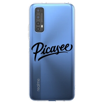 Picasee átlátszó szilikon tok az alábbi mobiltelefonokra Realme 7 - Picasee - old logo - black