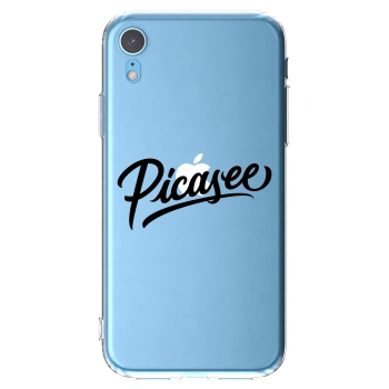 Picasee átlátszó szilikon tok az alábbi mobiltelefonokra Apple iPhone XR - Picasee - old logo - black