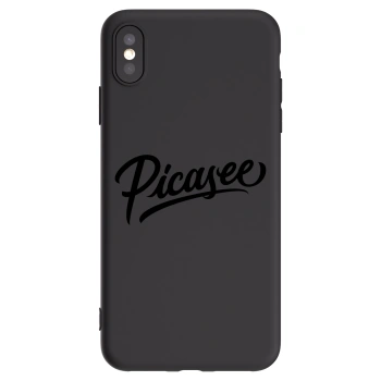 Picasee fekete szilikon tok az alábbi mobiltelefonokra Apple iPhone XS Max - Picasee - old logo - black