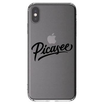 Picasee átlátszó szilikon tok az alábbi mobiltelefonokra Apple iPhone XS Max - Picasee - old logo - black