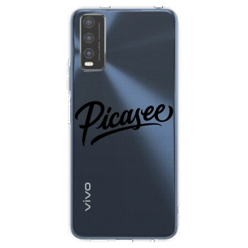 Picasee átlátszó szilikon tok az alábbi mobiltelefonokra Vivo Y20s - Picasee - old logo - black
