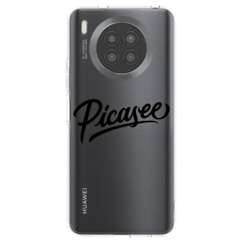 Picasee átlátszó szilikon tok az alábbi mobiltelefonokra Huawei Nova 8i - Picasee - old logo - black