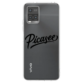 Picasee átlátszó szilikon tok az alábbi mobiltelefonokra Vivo Y33s - Picasee - old logo - black